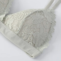 Women Bra Set Lace Women's Underwear Lingerie Set Low Waist Briefs V Neck