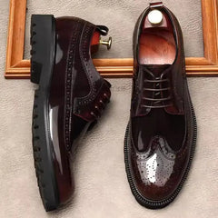 Men's Oxfords Genuine Leather Round Head Oxford