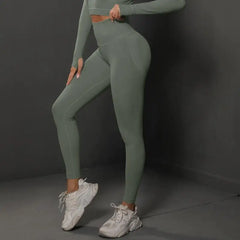 Women Seamless Yoga Pants Fitness Sports Running Sportswear Stretchy Lifting Tights
