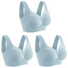 Ice Silk Seamless Sport Bra Gather Prevent Sagging Underwear No Steel Ring