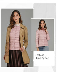 Autumn Winter Warm Women White Duck Down Slim Jackets Female