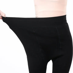 Women Winter Thicken Leggings Warm High Waist Solid Color Velvet for Female