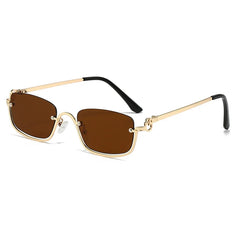 Women's Sunglasses Luxury Brand Metal Half Frame Sunglasses