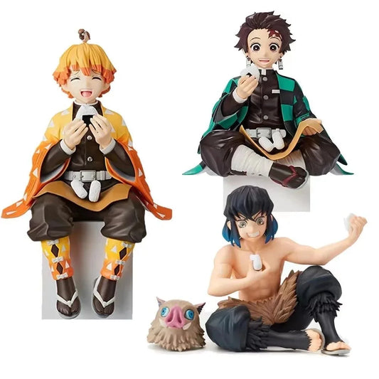 Anime Demon Slayer Action Figures Tanjirou Tomioka GiyuuZenitsu Kochou Nezuko Anime Figure Collect Kid Doll Toys for Children