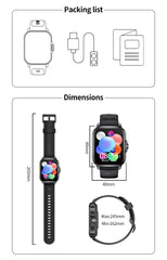 KUMI KU7 Meta 2.01″ High-definition Screen Smart Watch Bluetooth Call Heart Rate Measurement Oximetry Offline Intelligent Voice