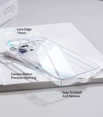 Case For iPhone 16 15 Pro Max Case Crystal Transparent PC Anti-Yellow Lens Protection Cover For iPhone 16 Pro Max Case