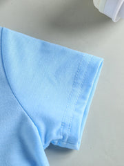 2PCS Infant Baby Boy Clothes Set White Short Sleeves T-shirt Shorts Summer Daily Casual Outfit for Toddler Suits