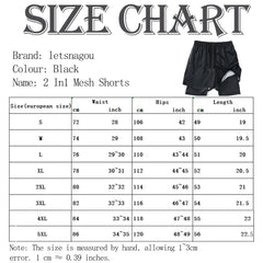 Anime Short Gyms Bilayer 2-in-1 Sports Shorts For Men Sweat-absorbent