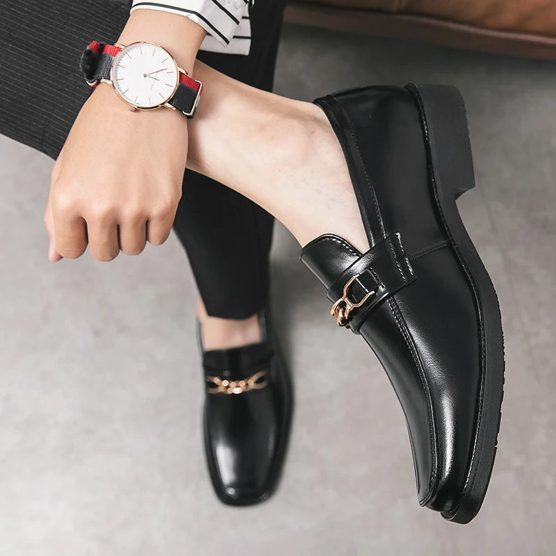 Men's Formal Leather Shoes Comfortable Men Derby Dress Shoes Casual