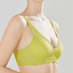 Seamless Women's Bra Small Chest Big Hollow Design Underwear Support