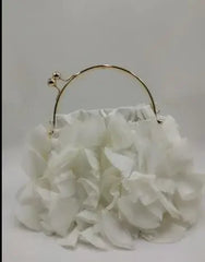 Satin Floral Bride Party Evening Clutch Bag Women Wedding Purses and Handbags