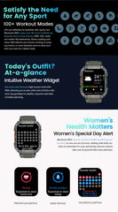 Blackview W60 2024 New Smartwatch 2.01'' HD Display TFT Rugged Smart Watch for Outdoor With Emergency Lighting Bluetooth Calling