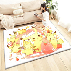 Pokemon Cartoon Carpet Rug for Living Room Bedroom Decoration Picnic Camp Kitchen