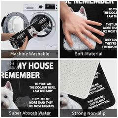 West Highland White Terrier Dog Floor Door Kitchen Bath Mat Anti-Slip Outdoor Westie