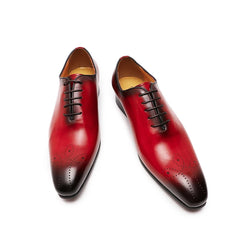 Daniel Shoes Italian Mens Dress Shoes Genuine Leather Blue Purple Oxfords Men