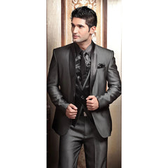 Prom Suits for Men: Mens Suit Single Breasted Black Business Wedding Set 3 Piece