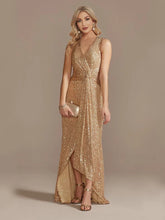 Formal attire Dresses: Floor Length V-Neck Evening Party Dress Women