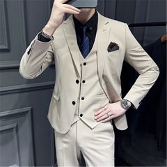 Men Suits for Wedding Prom 3 Pieces / Set Big 7XL Slim Fit Blazer Sets