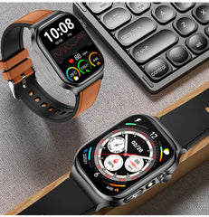 2025 New Five organ examination Health Care Smart Watch Men ECG+PPG Uric Acid Blood Fat Bluetooth Call Sports tracker Smartwatch