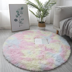 40/60cm Pink Round Rug Mat Living Room Bedroom Carpet Floor Fluffy-Mat Anti-SHome