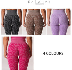 Leopard Seamless Leggings Women Soft Workout Tights Fitness Outfits