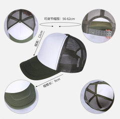 Unisex 5 Panel Trucker Hat For Adult Summer Net Baseball Cap Men