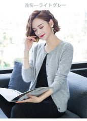 Women Cardigan Large Size Warm Pure Mink Cashmere Sweaters O-neck Loose Coat