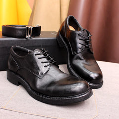 Handmade Goodyear Sewn Comfortable Men's Derby Formal Shoes Soft Leather