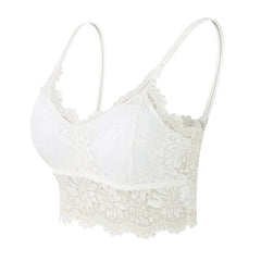 Women Lace Bras Top Comfortable Bralette Solid Color Underwear Vest
