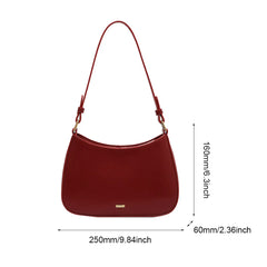 Wine Red Shoulder Bags for Women's Texture Leather Crossbody Bag