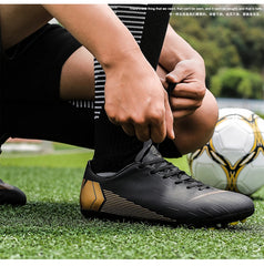 Men's Turf Soccer Shoes Kids Outdoor Long Spikes Training Ankle Football Boots