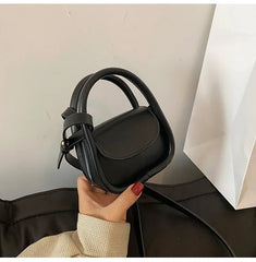 Fashion Designer Mini Shoulder Bags Solid Color Black Brown Pu Leather