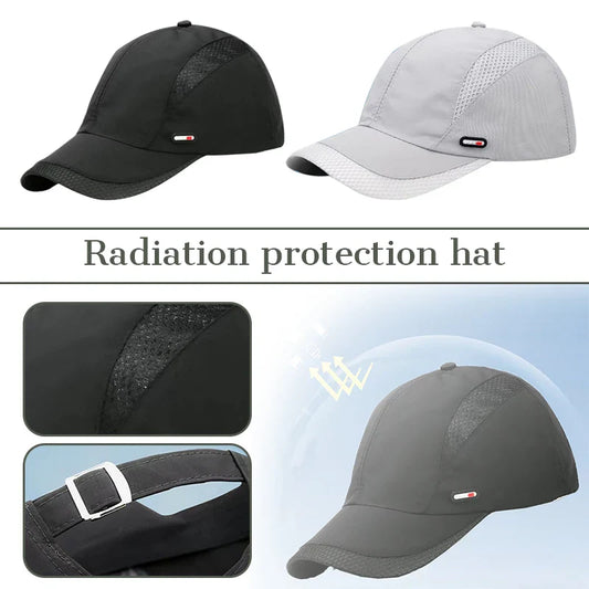 Unisex Anti Radiation Cap Half/Full Silver Fiber Electromagnetic Wave Rfid Shielding Hat Machine Room Computer EMF Protect Hat