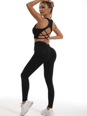 Women's tracksuit Fitness Yoga Sets Sportswear Workout Sports Bra+High Waist Leggings