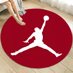 Basketball Star Carpet for Living Room Rugs Camping Picnic Mats Flannel Anti-Slip Rug