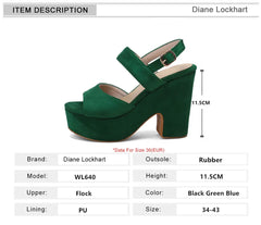 Woman Sandals High Heels Female Platform Ankle Strap Buckle Ladies