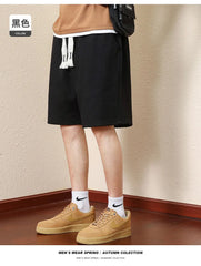 Men's Bermuda Shorts Loose Straight Barrel Beach Shorts Fashion Knitted