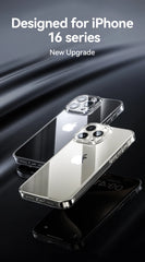 Case For iPhone 16 15 Pro Max Case Crystal Transparent PC Anti-Yellow Lens Protection Cover For iPhone 16 Pro Max Case