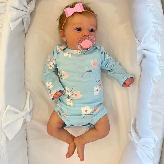 MRB 18 Inches Finished Reborn Baby Dolls Felicia Realistic Lifelike Adorable Newborn Girl Best Birthday Christmas Gift Toy