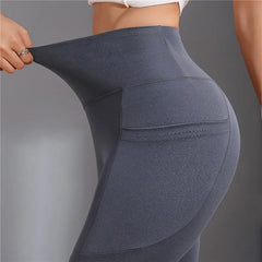 Seamless Leggings With Pocket Women Soft Workout Tights Fitness Outfits Yoga Pants