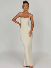 Formal attire Dresses: Backless Bodycon Women Maxi Dress Slim Elegant Party Dress