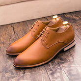 Classic Dress Shoes For Men Matt Lace Up Derbies Man Formal Leather