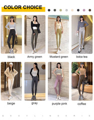 Spring Seamless Shark Leggings Women Multicolor Thin High Waist
