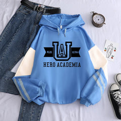 Anime Hoodies Simple Men Plus Size Streetwear Casual Warm Kangaroo Pocket