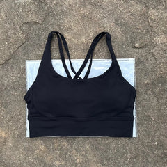 Women Fitness Bra Tights Yoga Vest High Strength Shockproof Gym Sports Top