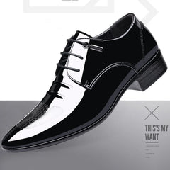 Luxury Business Oxford Leather Shoes Men Breathable Patent Leather Formal Shoes