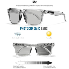 Sunglasses for Men Transparent Gray Frame Fashion Unisex Outdoor