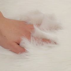 1PCS Thicker Leather Rabbit Fur Rug Can Hand-washed Soft Comfortable Furry Home