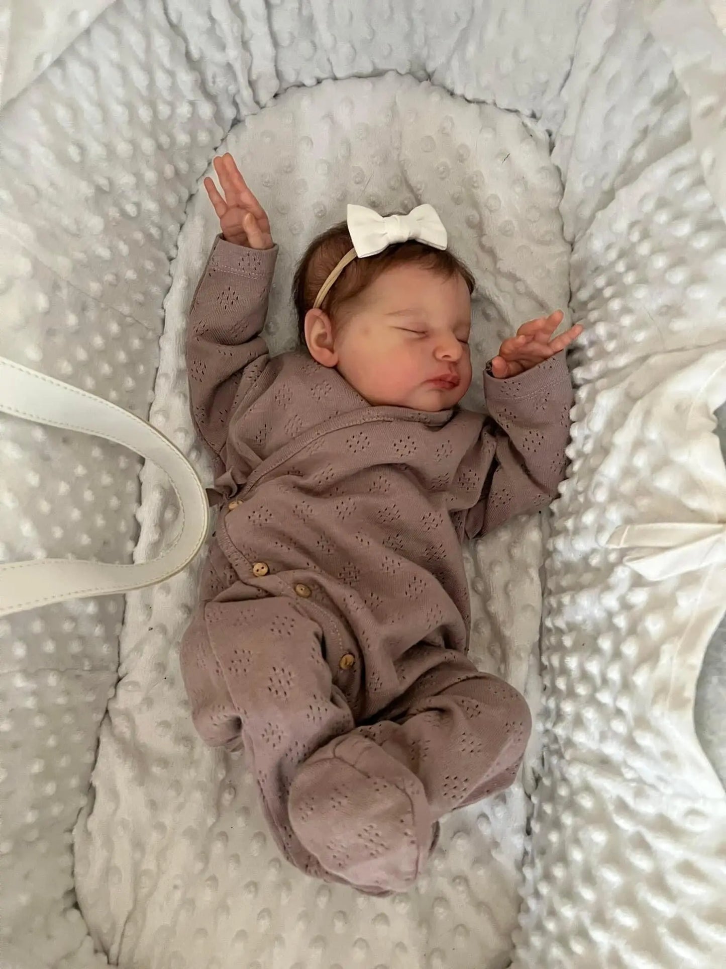 NPK19inch Newborn Baby Size Already Finished Reborn Baby Doll Laura 3D Skin Hand Detailed Painted Skin Visible Veins