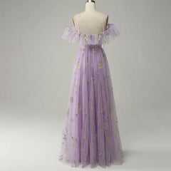 Homecoming Dresses: Wedding Party Dress A Line High Split V Neck Ruffled Prom Dress